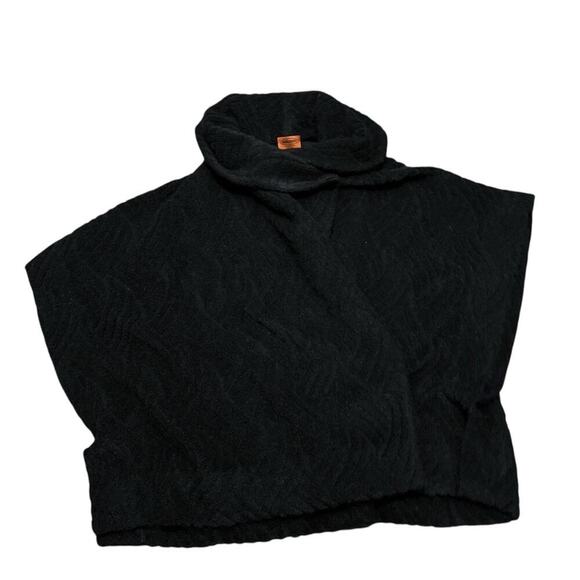 Missoni Mohair Wool Blend Black Cape Shrug Sweater - Picture 1 of 12